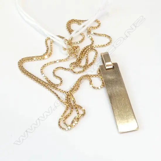 GOLD CHAIN & 375 GOLD  INGOT 4.3GRAMS TOTAL