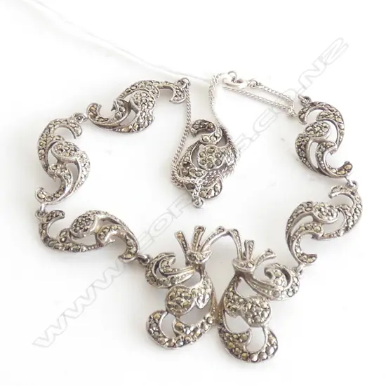 MARCASITE NECKLACE (REQUIRES REPAIR)