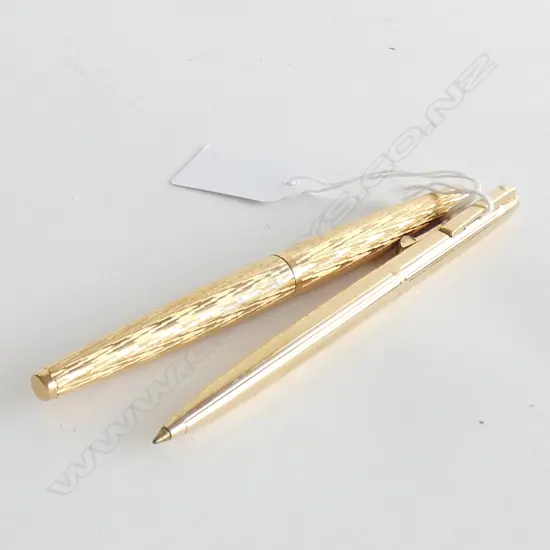 2 GOLD PLATE SHEAFFER PENS