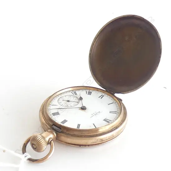 GOLD PLATE POCKETWATCH WALTHAM USA
