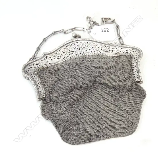 SILVER MESH PURSE C1910