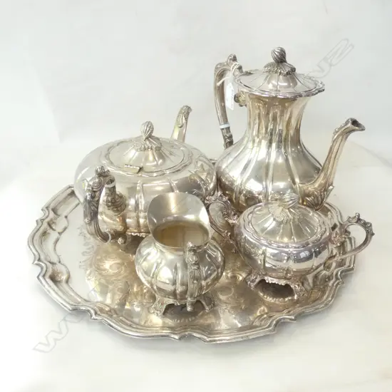 EPNS TEA SET ON TRAY