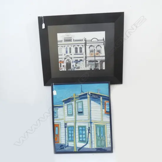 2 STREET SCENES; JOHANNA WARD ACRYLIC '88 520x430mm & OTHER