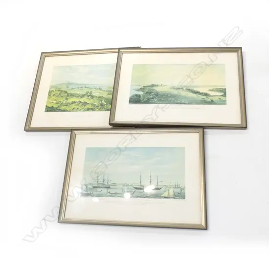 THREE ASST EARLY PRINTS AUCKLAND - 350 X 240 & 200 X 400MM