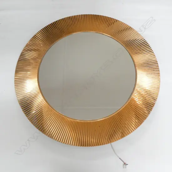 KARTELL ITALIAN ROUND GOLD MIRROR 780mm dia