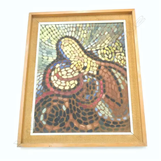 OIL ON BOARD - MOTHER & CHILD - SIGNED AT BACK 1962 390 X 490MM