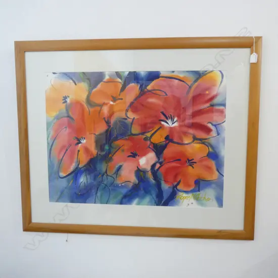 ROYCE MCGLASHEN 'HIBISCUS' W/C 550x740mm
