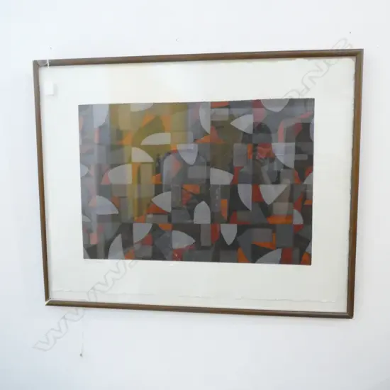 JEAN JOYES 'GRID 3' 2006 W/C ON PAPER 400x585mm a/f