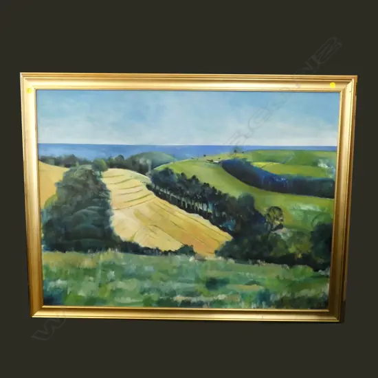 SANDRA BUSHBY 'VIEW TO GOAT ISLAND, LEIGH' OIL 900x1210mm