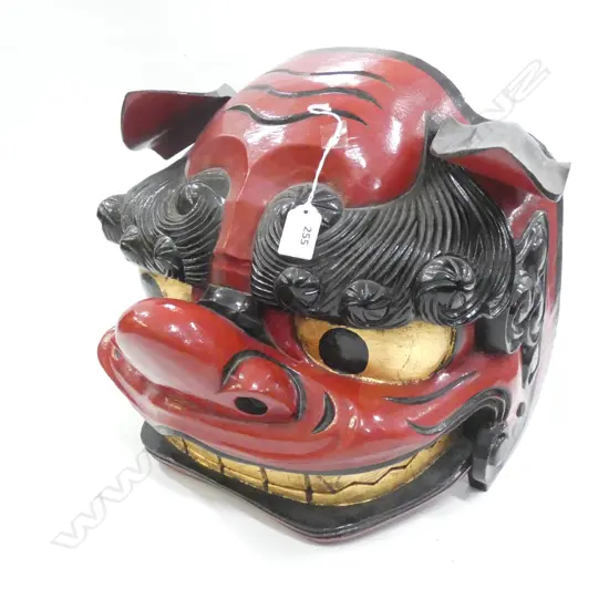 WOODEN LION DANCE HEADPIECE H336 W464 D294