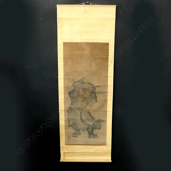 ZHONG KUI - (MYTHOLOGICAL FIGURE) CHINESE SCROLL PAINTING