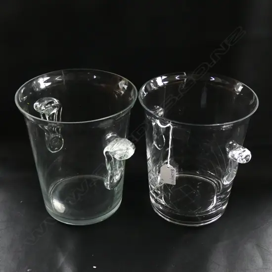 2 CRYSTAL CHAMPAGNE BUCKETS H.210mm