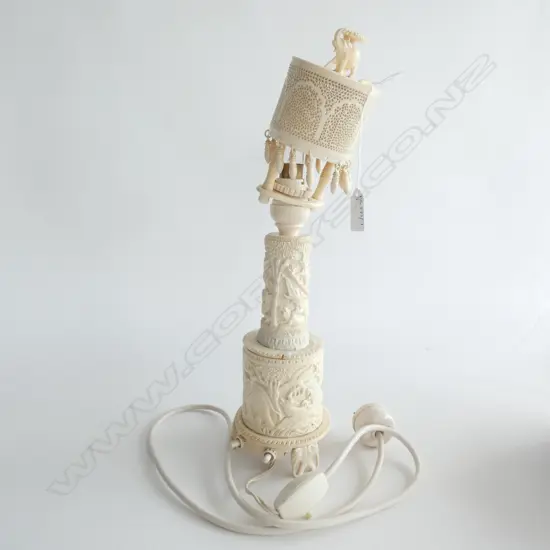 AFRICAN IVORY LAMP AF H.400mm