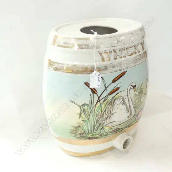 VINTAGE EARTHENWARE WHISKY BARREL 