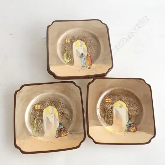 6 ROYAL DOULTON SIDE PLATES 145mm sq 