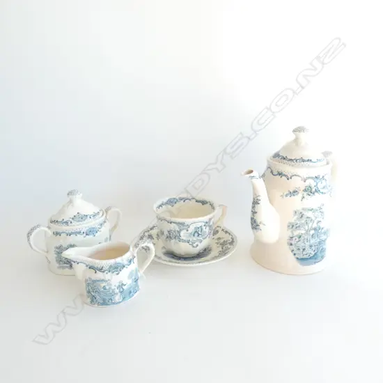 MASONS IRONSTONE 3 PCS COFFEE SET, C&S, ROMANTIC PATTERN
