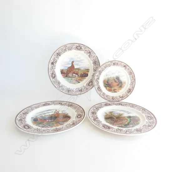 4 MASONS IRONSTONE GAME BIRD PLATES