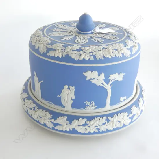 BLUE JASPER LIDDED CHEESE DOME 270mm dia