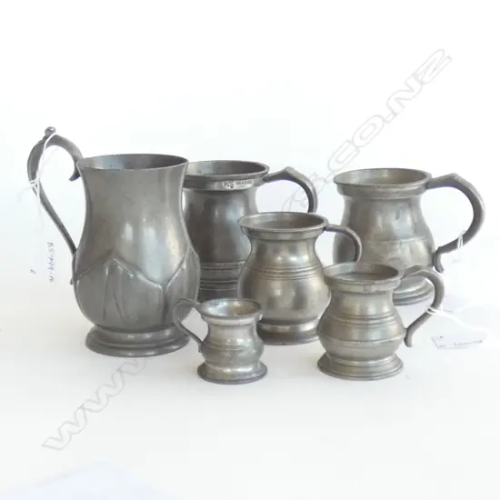 ANTIQUE PEWTER MEASURES