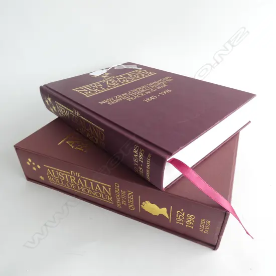2 ALISTER TAYLOR BOOKS; 'THE NEW ZEALAND ROLL OF HONOUR' & AUSTRALIAN