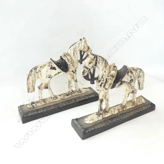 PR PAINTED WROUGHT PAINTED HORSE DOOR STOPS 230 X 190MM