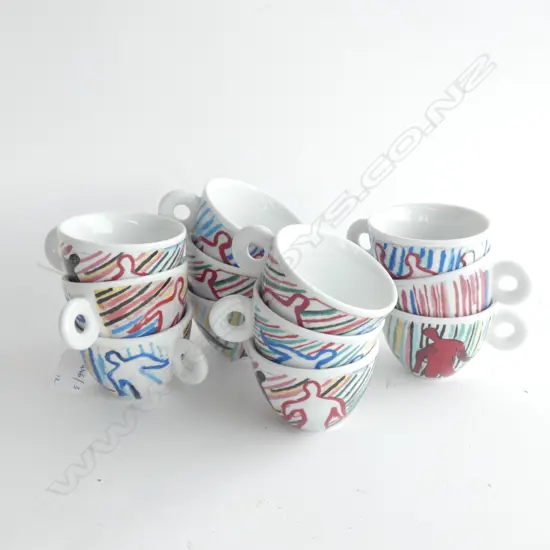 27 PCE POOLE BLUE / GREY TWINTONE PART DINNER SET AF 