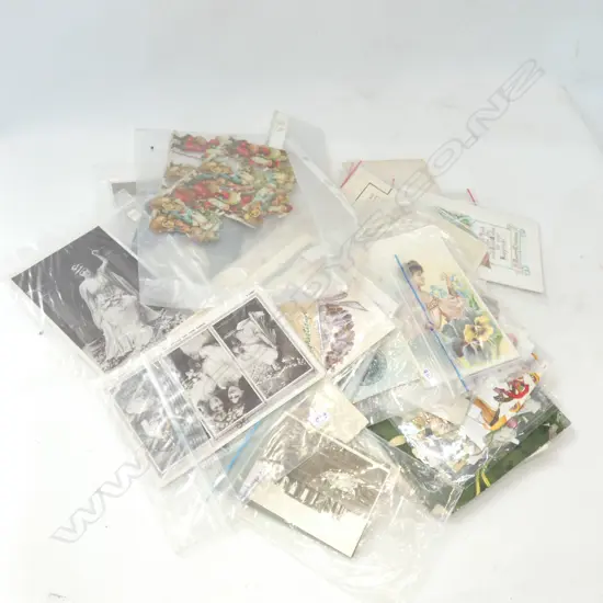 BAG VINTAGE POSTCARDS ETC..