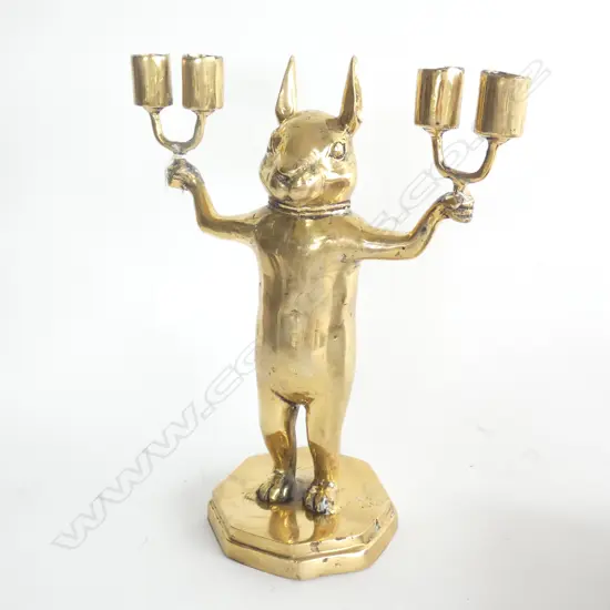 BRASS BUNNY CANDLE HOLDERS H.280mm