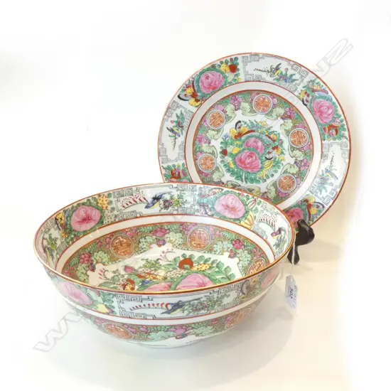 FAMILLE ROSE BOWL & PLATE 250mm dia