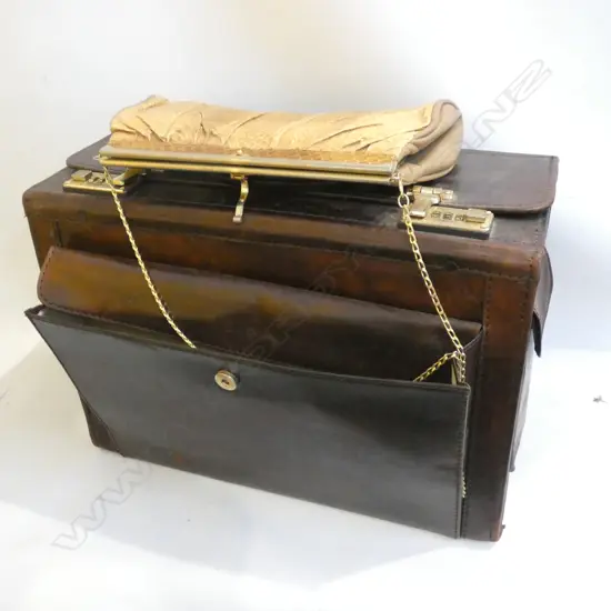 LEATHER CASE & CHANDLER HANDBAG...