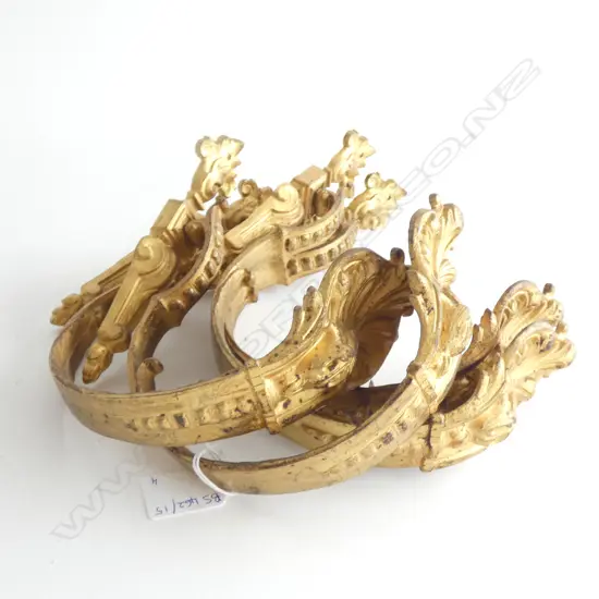 2 PRS FRENCH BRASS CURTAIN TIES W.165mm
