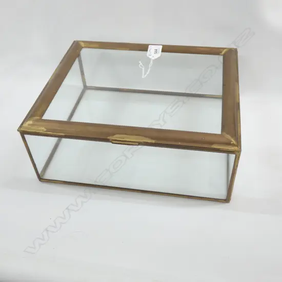 COPPER & GLASS DISPLAY BOX...