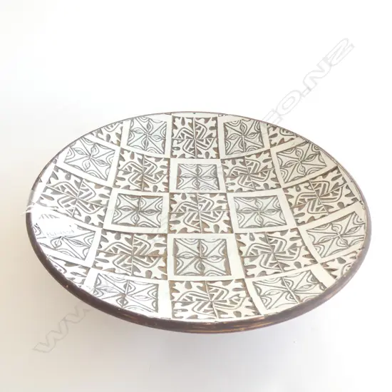 STEVEN SCHOLEFIELD ROCKET POTTERY STONEWARE PLATTER 340mm dia 