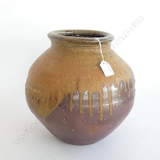 LARGE STUDIO POTTERY VASE H.270mm A/F CHIPS...