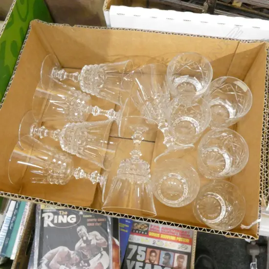 SM BOX CRYSTAL GLASSES; WINE & OTHER