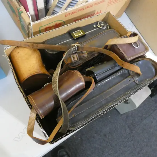 BOX ASST VINTAGE CAMERAS 