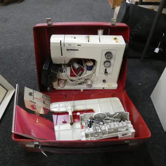 BERNINA SEWING MACHINE IN RED CASE