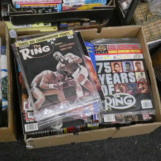 BOX LOT MAGAZINES; BOXING INTEREST