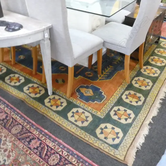 HAND KNOTTED ALL WOOL RUG 3x2m