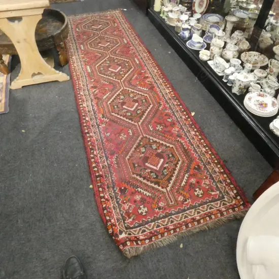 HAND KNOTTED ALL WOOL IRANIAN TRIBAL RUNNER...