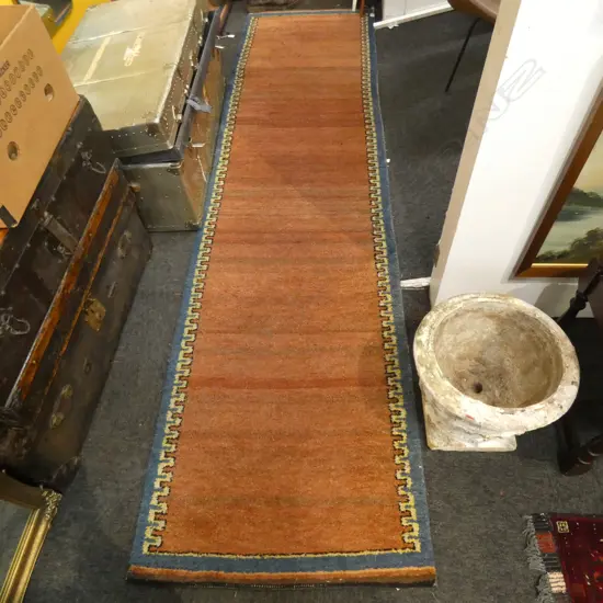 HAND KNOTTED ALL WOOL RUNNER 2970x750mm