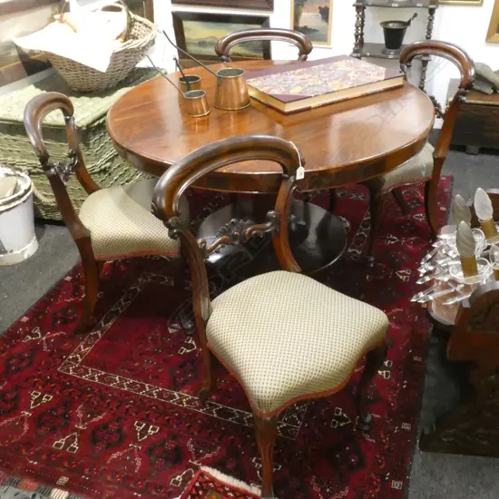 4 19thC ROSEWOOD CHAIRS