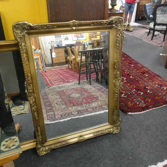 LARGE GILT FRAMED MIRROR 810x1090mm