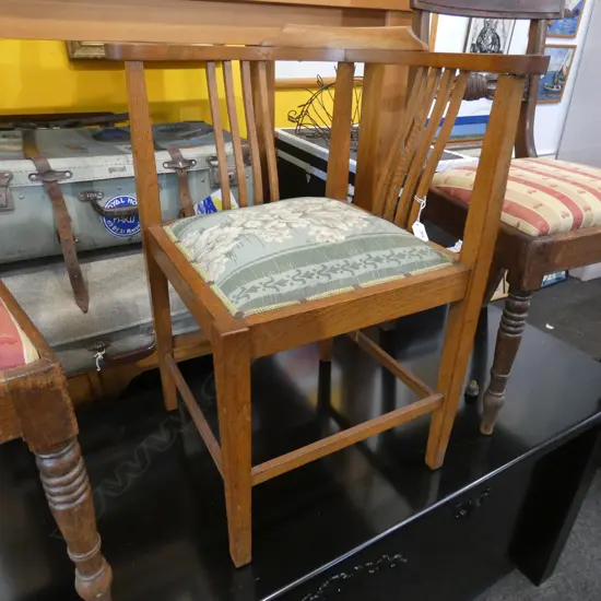 EDWARDIAN OAK CORNER CHAIR