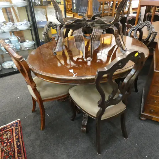 VICTORIAN STYLE TABLE & 4 CHAIRS