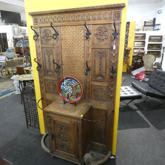 JACOBEAN STYLE COAT RACK...