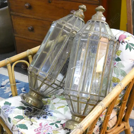 PR BRASS MOROCCAN LAMPS L.700mm