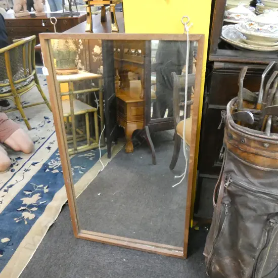 LG WOODEN FRAMED WALL MIRROR 1010 X 640MM