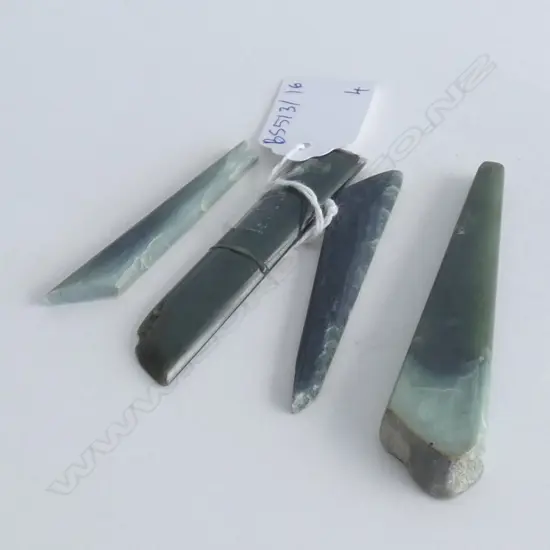 4 PCES GREENSTONE FOR JEWELLERY (1 AF) 