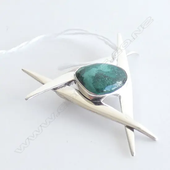 ABSTRACT SILVER BROOCH